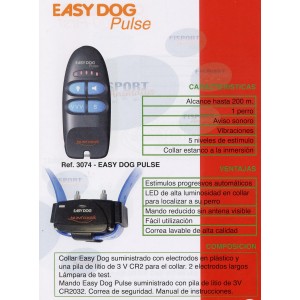 COLLAR ADIESTRAMIENTO EASY DOG PULSE COLLAR ADIESTRAMIENTO EASY DOG PULSE