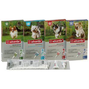 PIPETAS ANTIPARASITARIAS ADVANTIX (HASTA 4 KILOS)