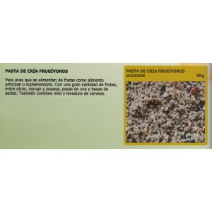 WITTE MOLEN PASTA DE CRIA FRUGÍVOROS 5 KG. WITTE MOLEN PASTA DE CRIA FRUGÍVOROS 5 KG.