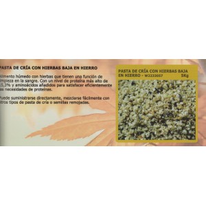 WITTE MOLEN PASTA DE CRIA CON HIERBAS BAJA EN HIERRO 5 KG.