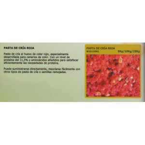 WITTE MOLEN PASTA DE CRÍA ROJA 10 KG. WITTE MOLEN PASTA DE CRÍA ROJA 10 KG.