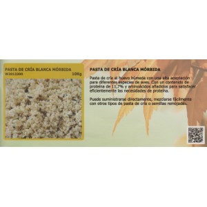 WITTE MOLEN PASTA DE CRÍA BLANCA MÓRBIDA 10 KG.