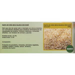 WITTE MOLEN PASTA DE CRÍA SECA BLANCA SIN DORE 10 KG. WITTE MOLEN PASTA DE CRÍA SECA BLANCA SIN DORE 10 KG.