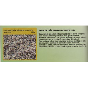 WITTE MOLEN PASTA DE CRÍA PÁJAROS DE CANTO 10 KG.