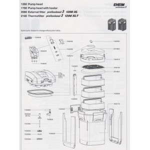 Repuesto Eheim filtro professionel 3, 2080 y 2180T