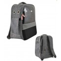 MOCHILA PARA PERROS DE VIAJE CON VENTANA GRIS